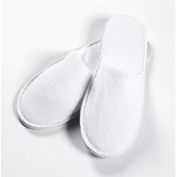 Picture of White SOHO Velour Closed Toe Slippers