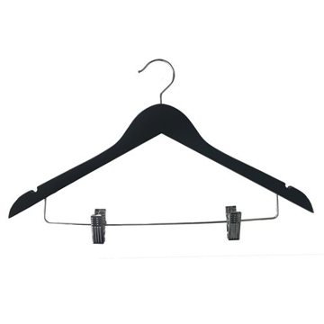 Picture of Black Wooden Skirt Clip Hanger
