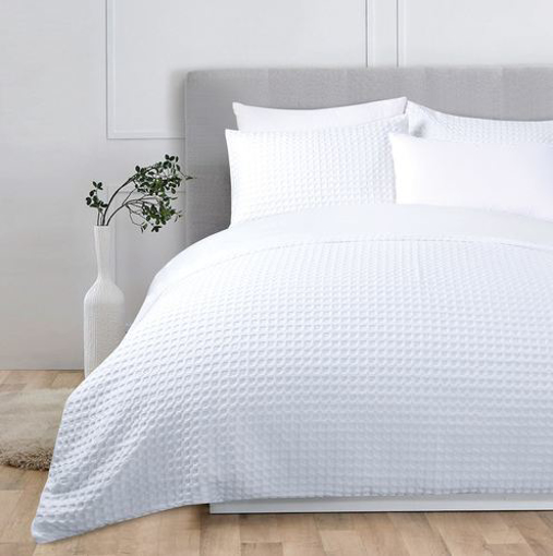 Picture of White Waffle Duvet Cover Sets