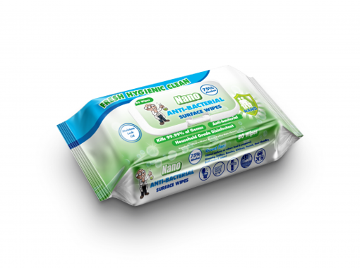 Picture of Nano Alcohol Wipes 75% Alcohol - (Pack 80)