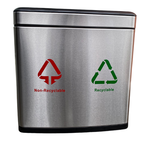 Picture of Stainless Steel 12L Rubbish/Recycle Bin