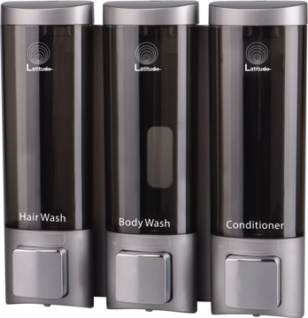 Picture of Latitude Triple Wall Dispenser: Hair Wash, Body Wash & Conditioner (3x 200ml)