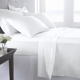 Picture of Accolade Sateen Piped & Cuffed 80/20 Flat Sheets - White