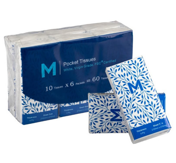 Picture of Matthews Tissue Pocket Packs 1/12 Fold 4ply 10s (288/CTN)