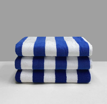 Picture of Pool Towel Cabana - Blue & White Stripe