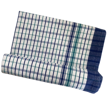 Picture of Bengali Tea Towel - Blue Edge &  Green